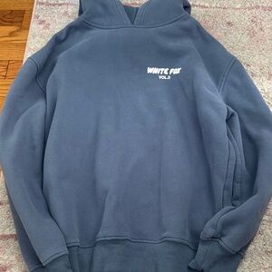 Blue White fox hoodie size xs/s no stains